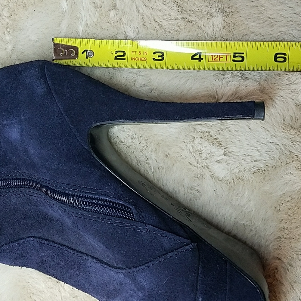 Primadonna Collection Platform Stiletto Thigh high OTK Boots Blue Suede ITALY - Picture 14 of 16